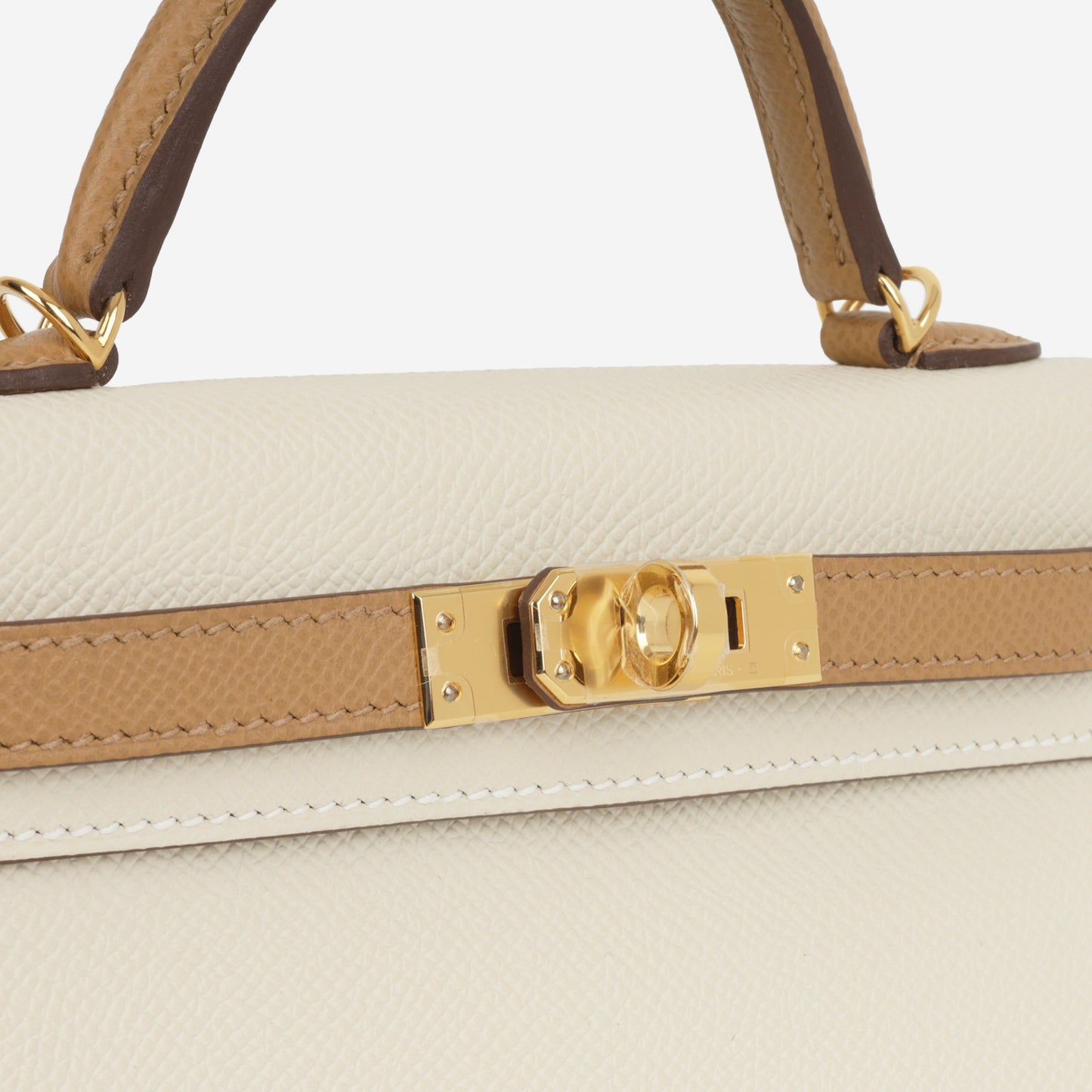 Hermès HSS Mini Kelly - Nata / Biscuit Epsom | Gold Hardware