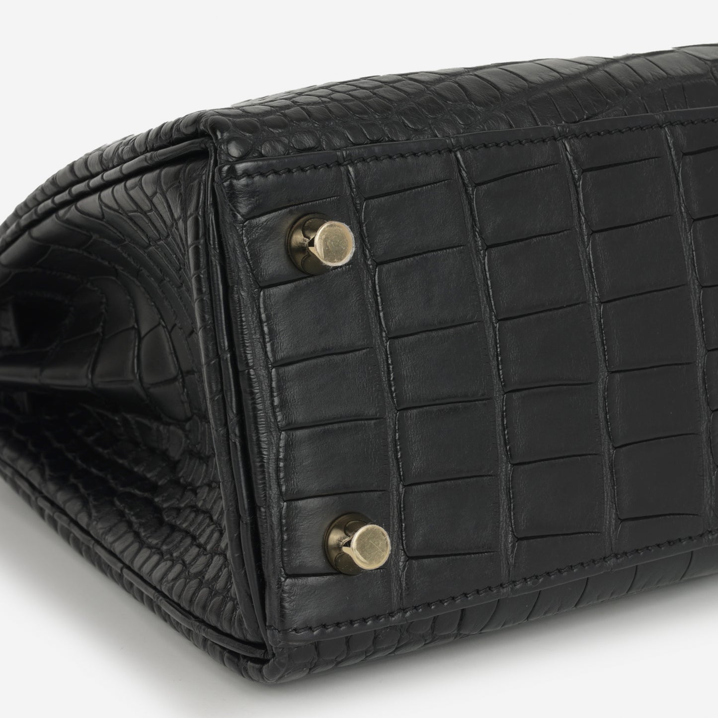 Hermès Kelly 25 - Noir Black Alligator Mississippiensis | Gold Hardware