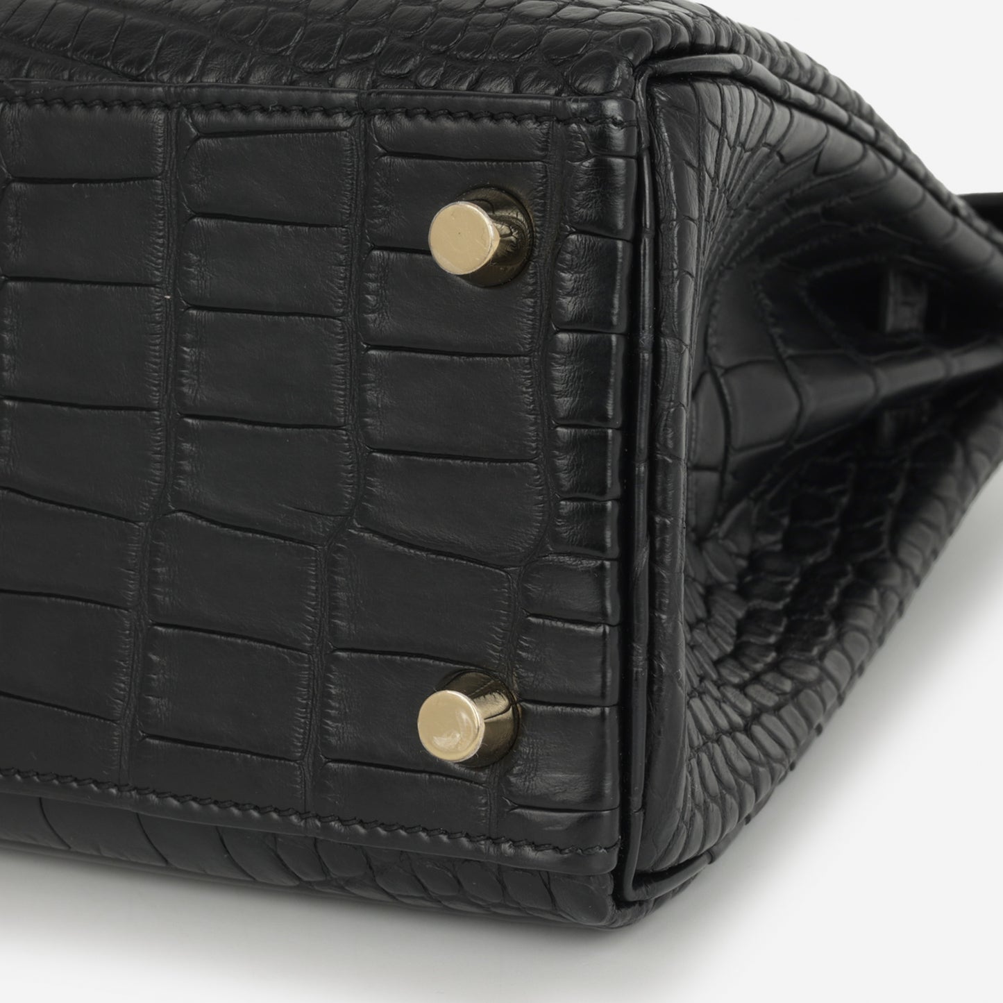 Hermès Kelly 25 - Noir Black Alligator Mississippiensis | Gold Hardware