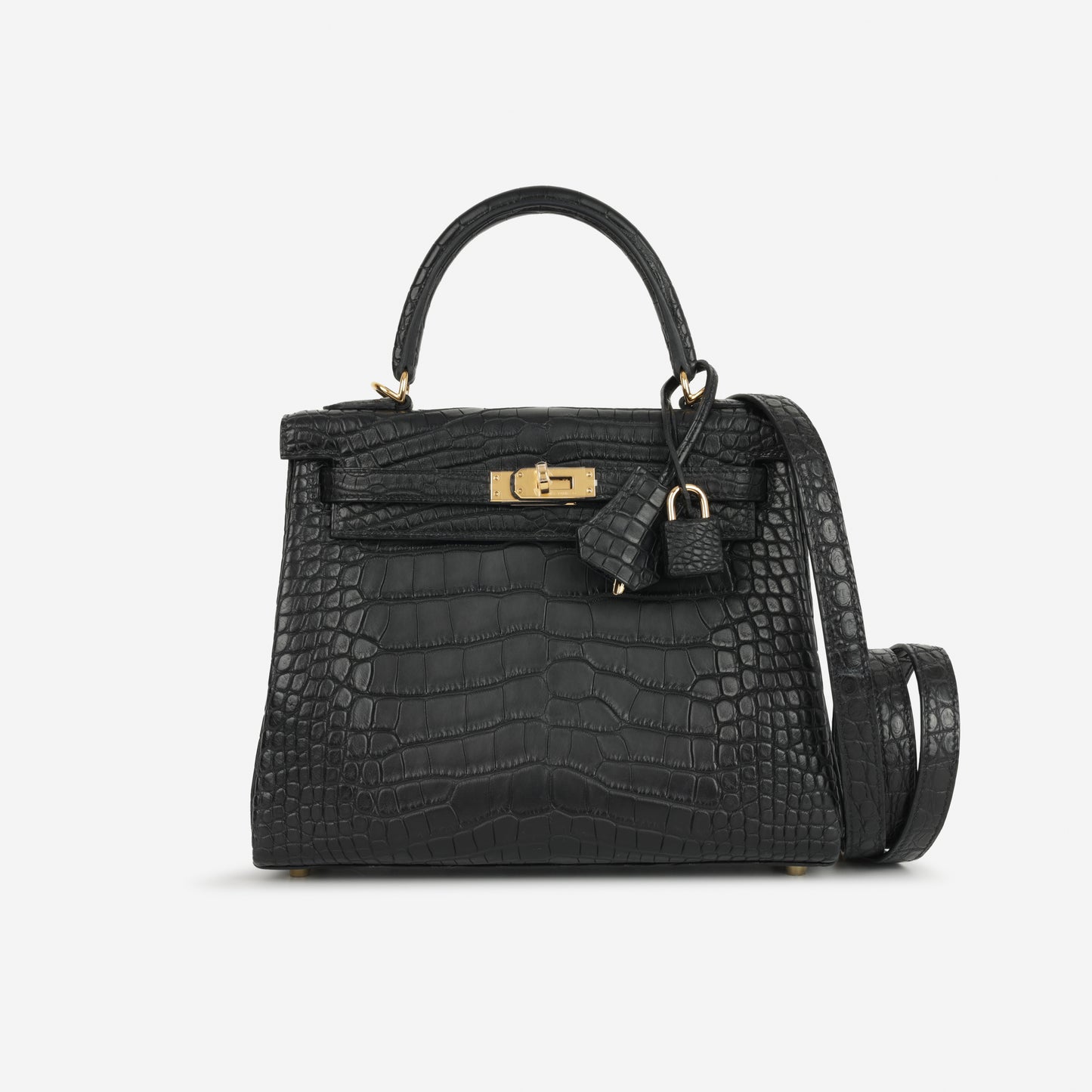 Hermès Kelly 25 - Noir Black Alligator Mississippiensis | Gold Hardware