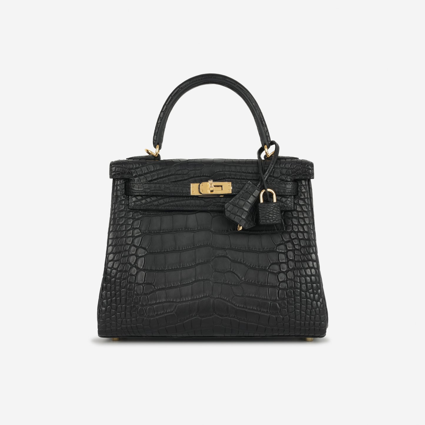 Hermès Kelly 25 - Noir Black Alligator Mississippiensis | Gold Hardware