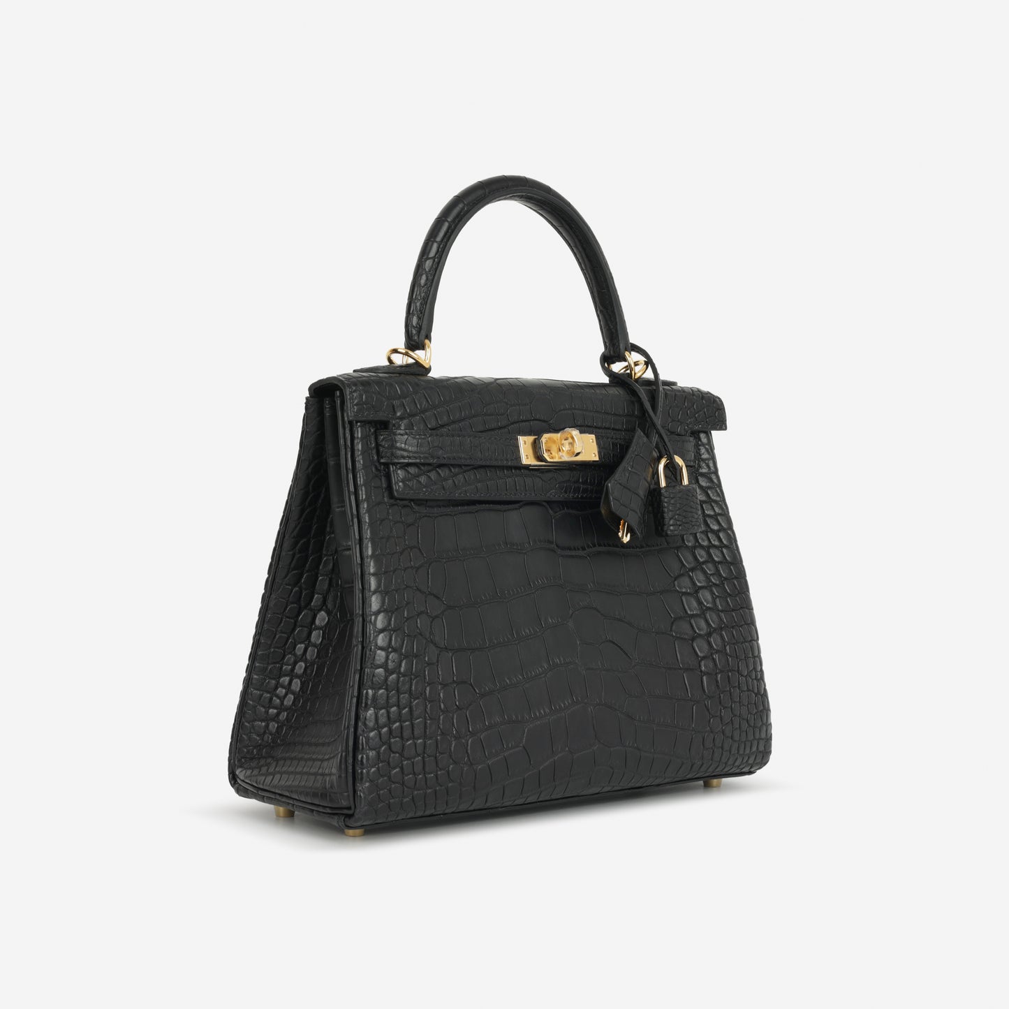 Hermès Kelly 25 - Noir Black Alligator Mississippiensis | Gold Hardware