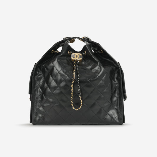 Chanel Medium 25 Hobo Bag - Black Calfskin | Mixed Hardware