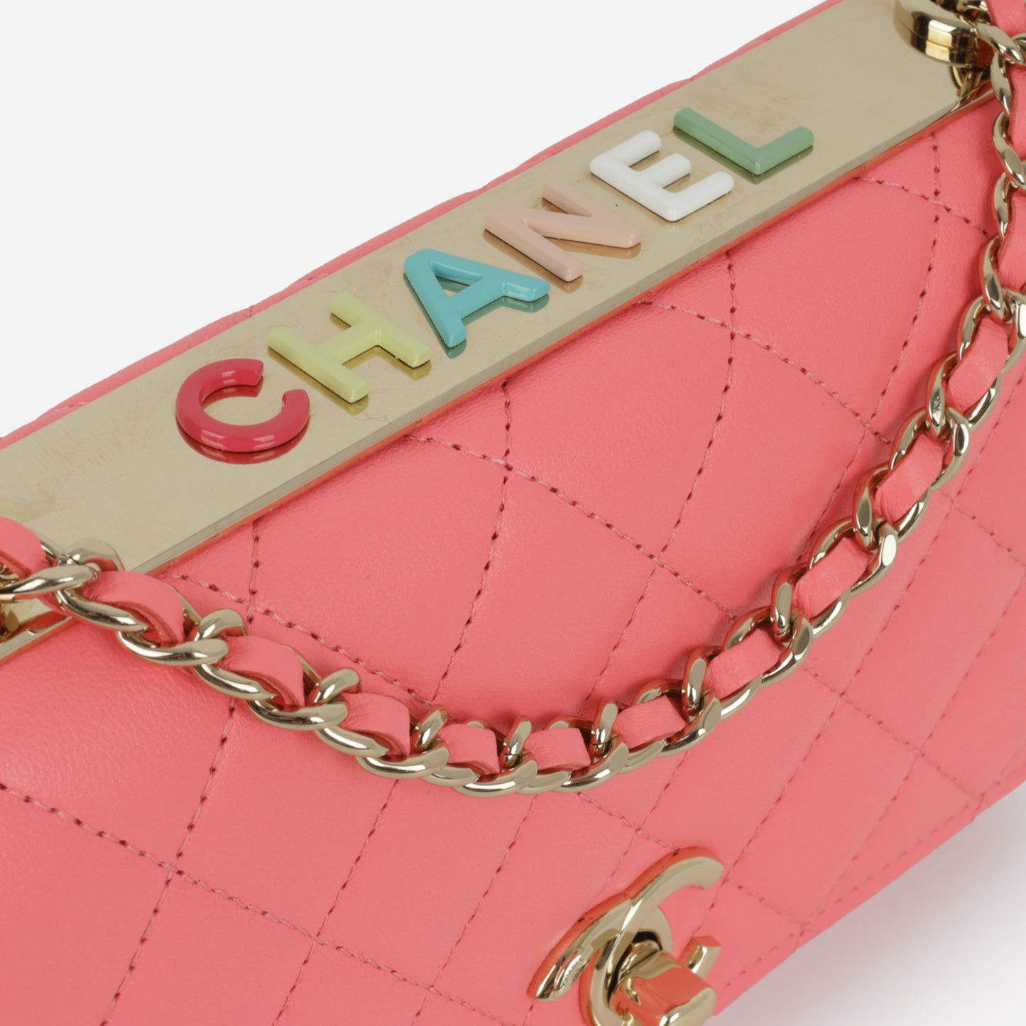 Chanel Trendy Wallet on Chain - Hot Pink Calfskin | Champagne Gold Hardware