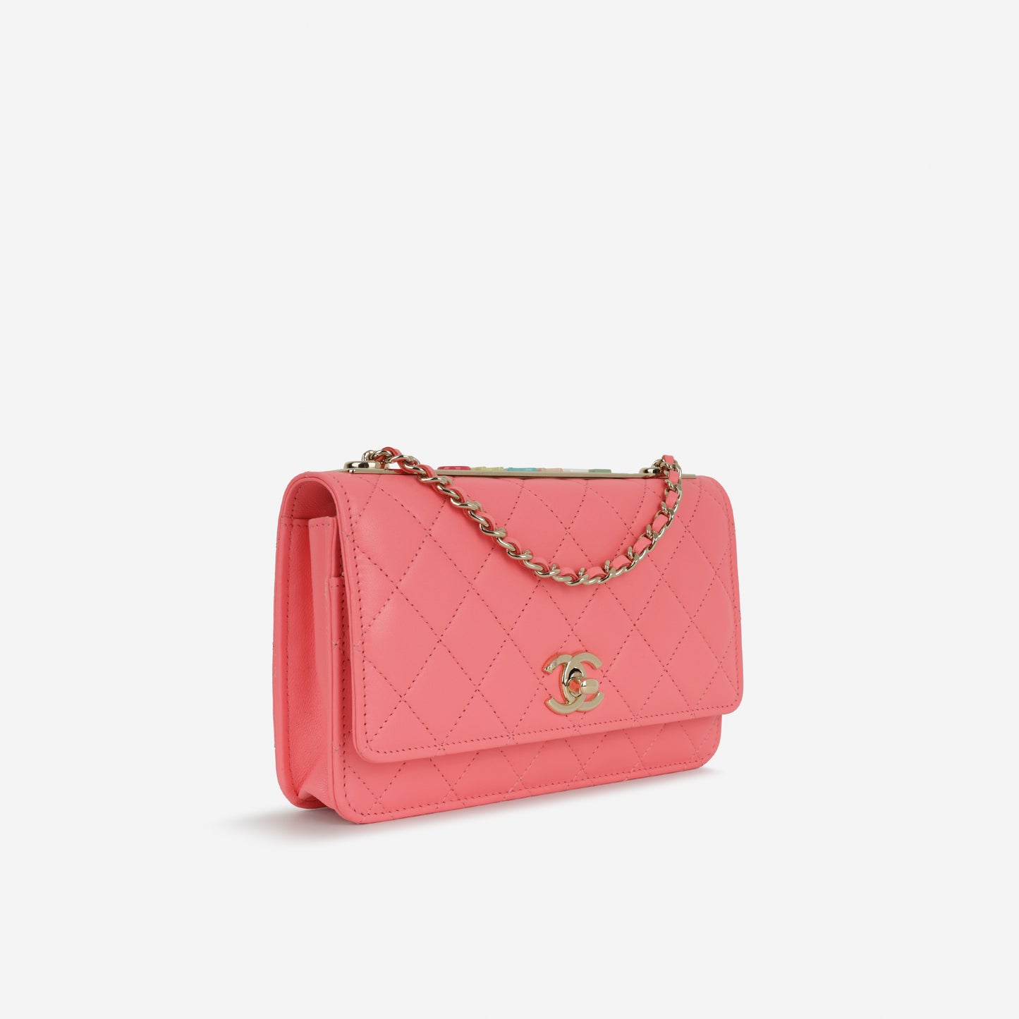 Chanel Trendy Wallet on Chain - Hot Pink Calfskin | Champagne Gold Hardware