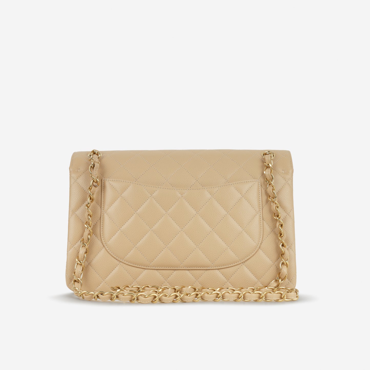 Chanel Classic Jumbo Double Flap - Beige Caviar | Gold Hardware