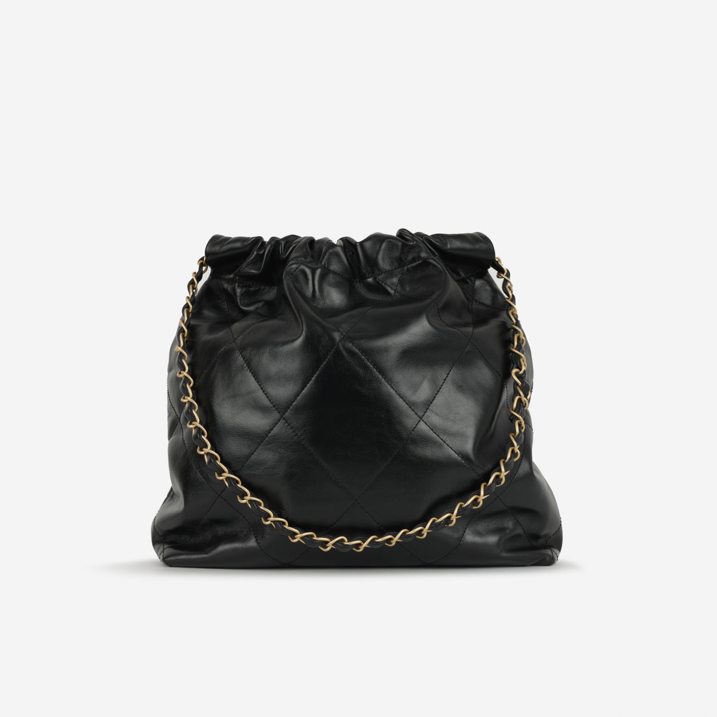 Chanel 22 CC Hobo - Black Shiny Calfskin | Gold Hardware