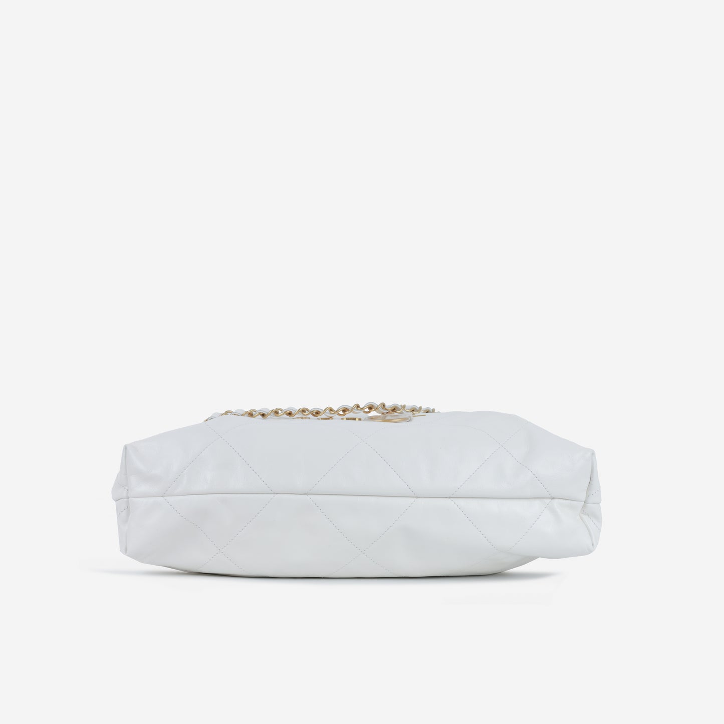 Chanel Medium 22 Hobo - White Shiny Calfskin | Gold Hardware