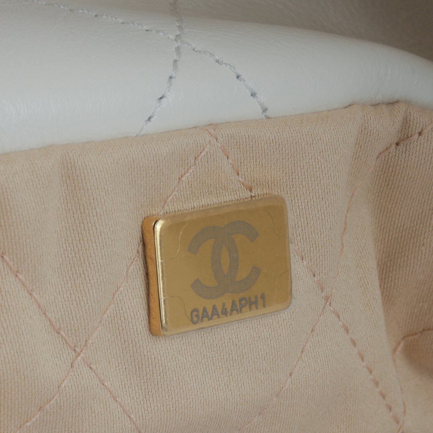 Chanel Medium 22 Hobo - White Shiny Calfskin | Gold Hardware