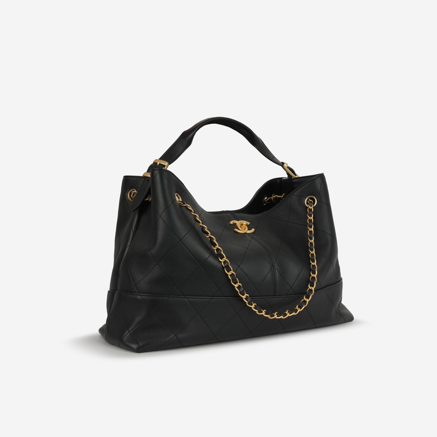 Chanel CC Shopping Tote - Black Lambskin | Gold Hardware