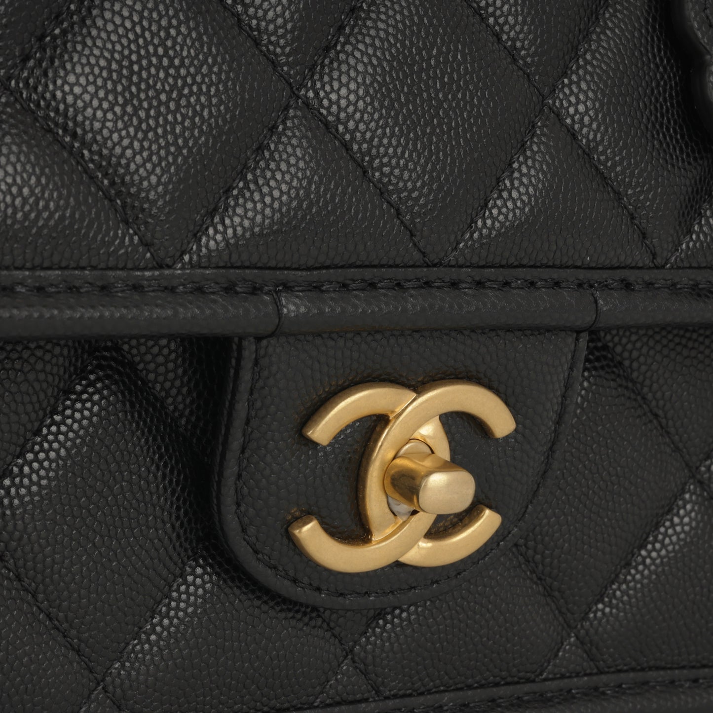 Chanel 25B Top Handle Flap Bag | Antique Gold Hardware