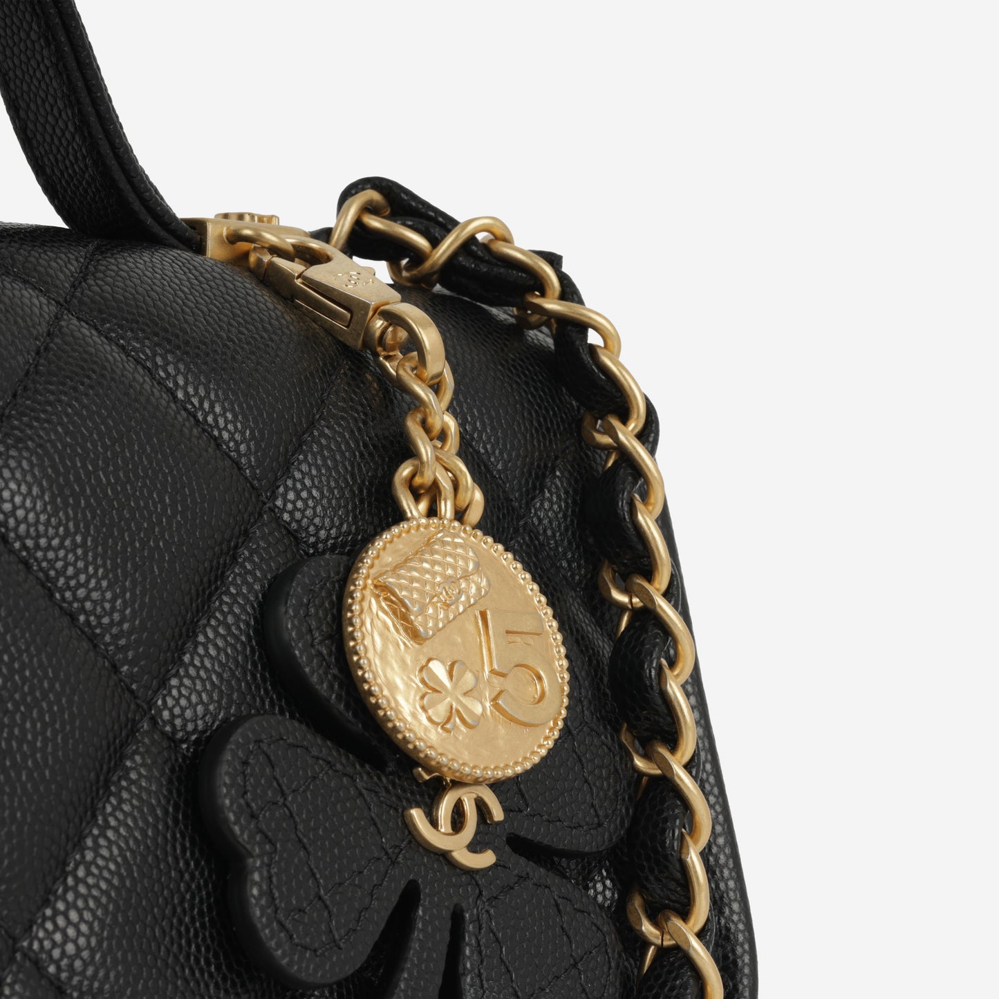 Chanel 25B Top Handle Flap Bag | Antique Gold Hardware