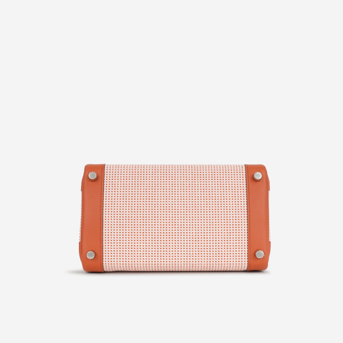 Hermès Birkin 25 - Brique Swift / Mauve Sylvester & Ecru Toile | Palladium Hardware