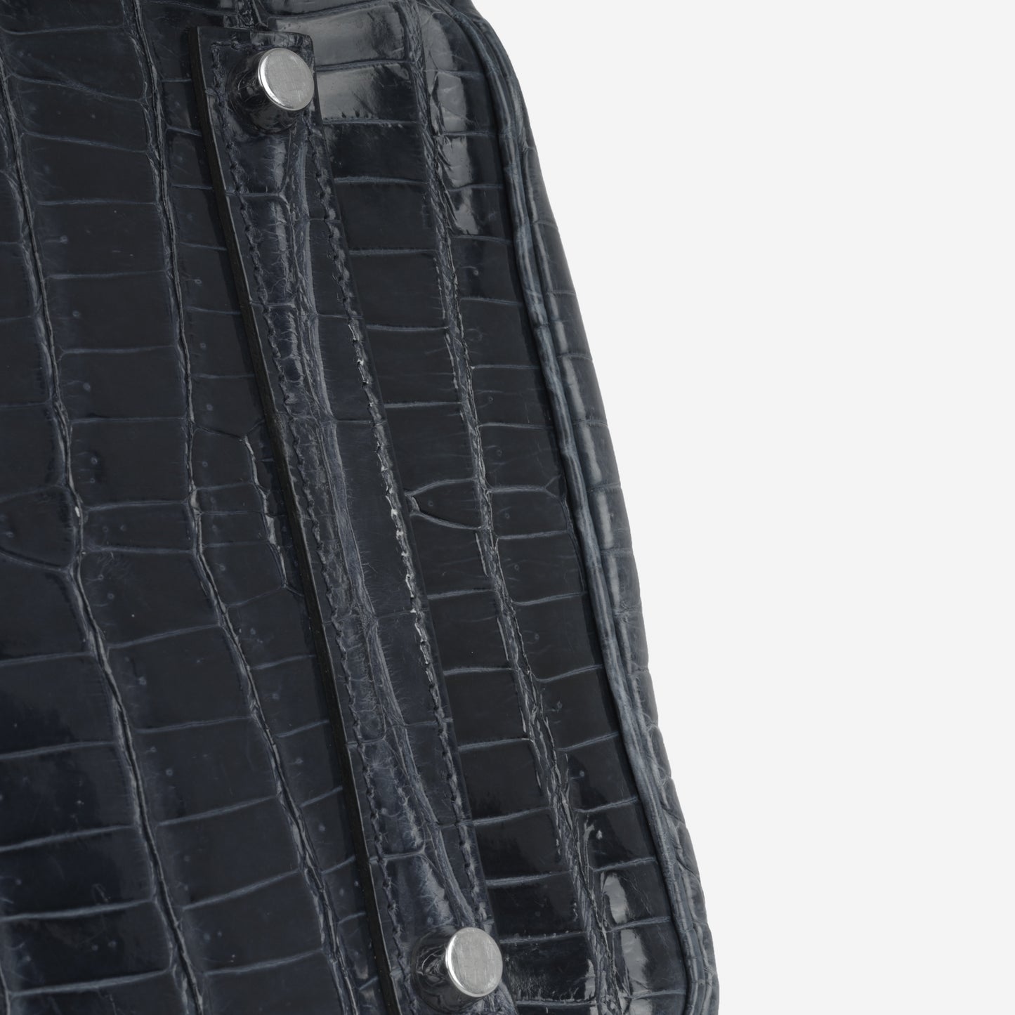 Hermès  Birkin 35 - Bleu De Malte Crocodile Porosus Lisse | Palladium Hardware