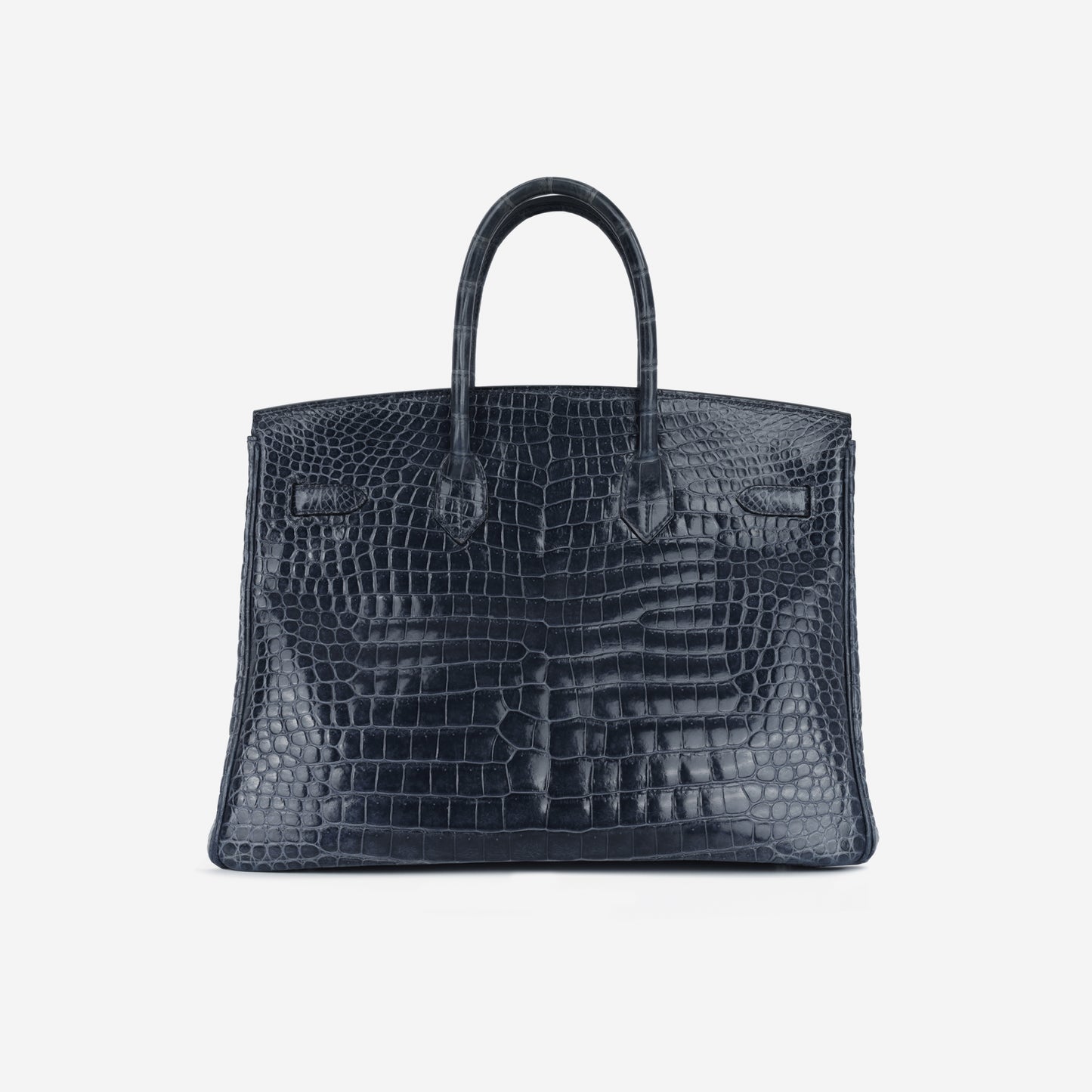 Hermès  Birkin 35 - Bleu De Malte Crocodile Porosus Lisse | Palladium Hardware
