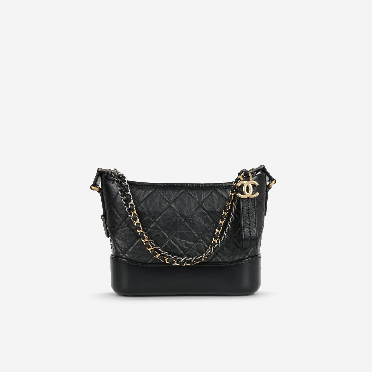 Gabrielle - Small - Black Aged Calfskin | Mixed Hardware