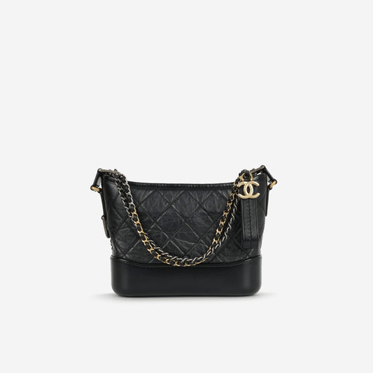 Gabrielle - Small - Black Aged Calfskin | Mixed Hardware