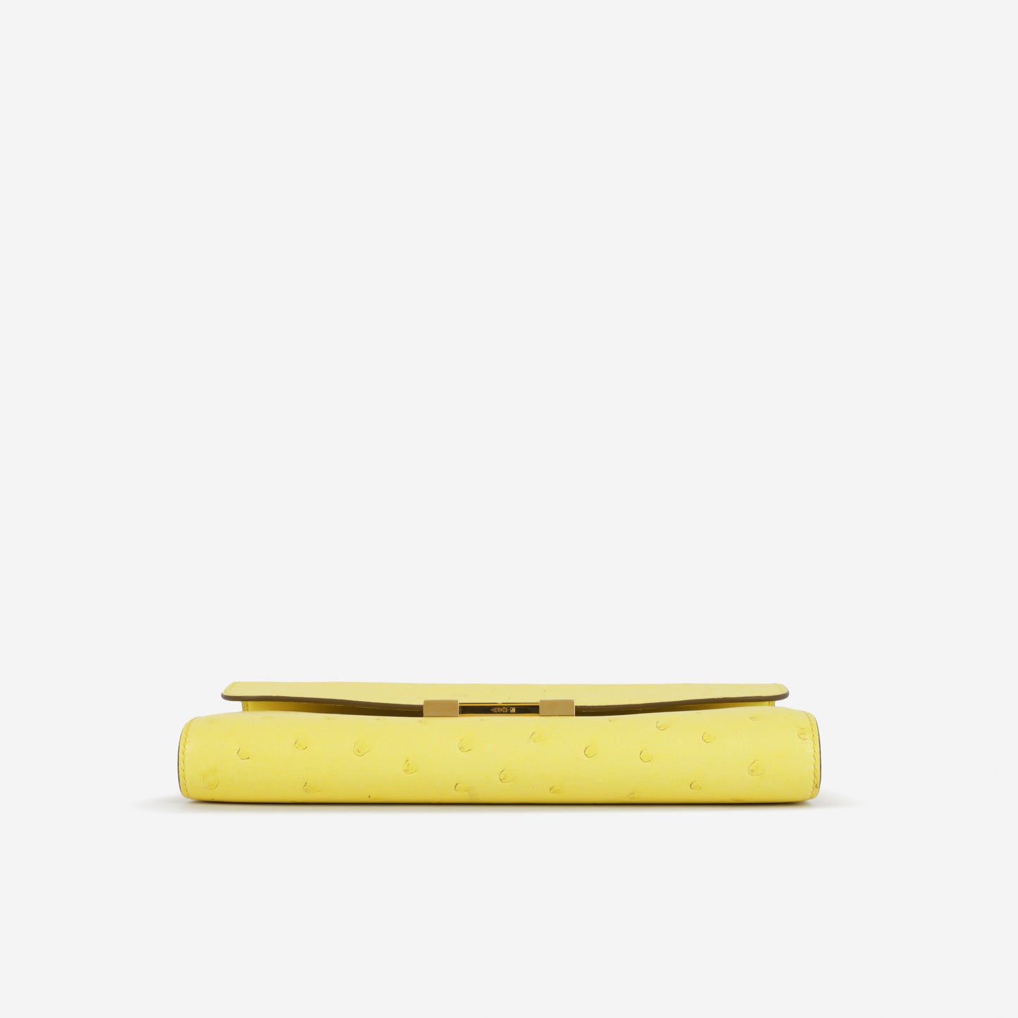 Constance To Go - Jaune Citron Ostrich | Gold Hardware
