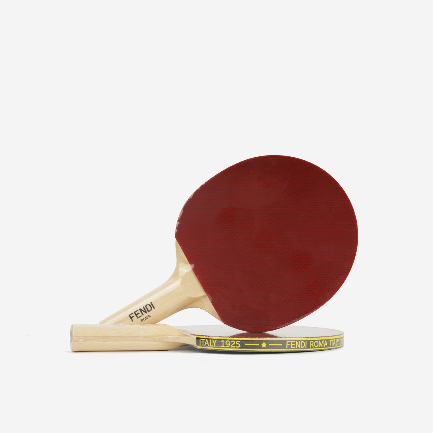 FF Fendi Table Tennis Set - Grained Calfskin / Wood | Silver Hardware