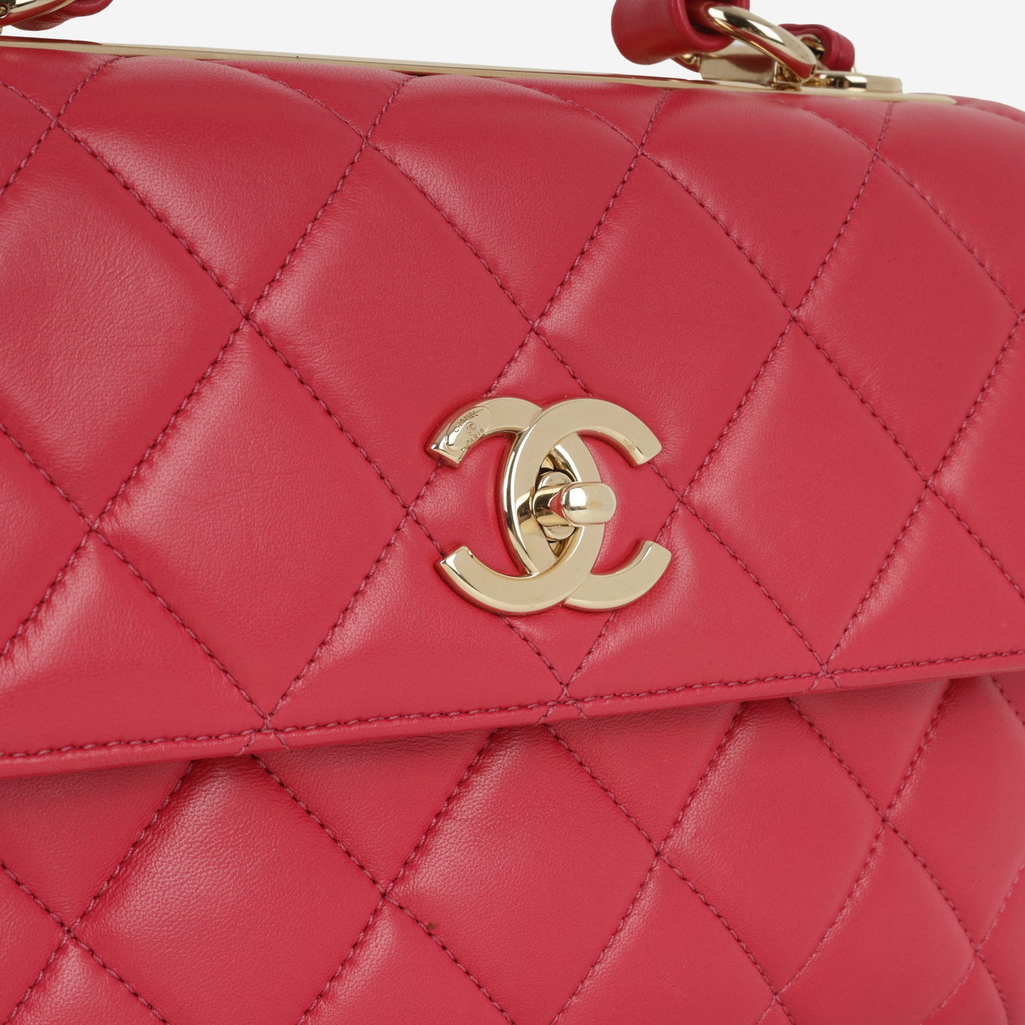 Chanel Small Trendy CC Flap Bag - Raspberry Lambskin | Champagne Gold Hardware