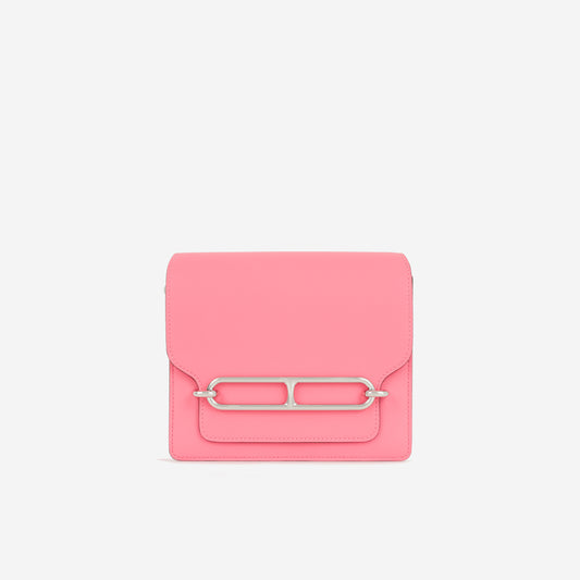 Hermès Mini Roulis - Rose Azalee Swift | Palladium Hardware