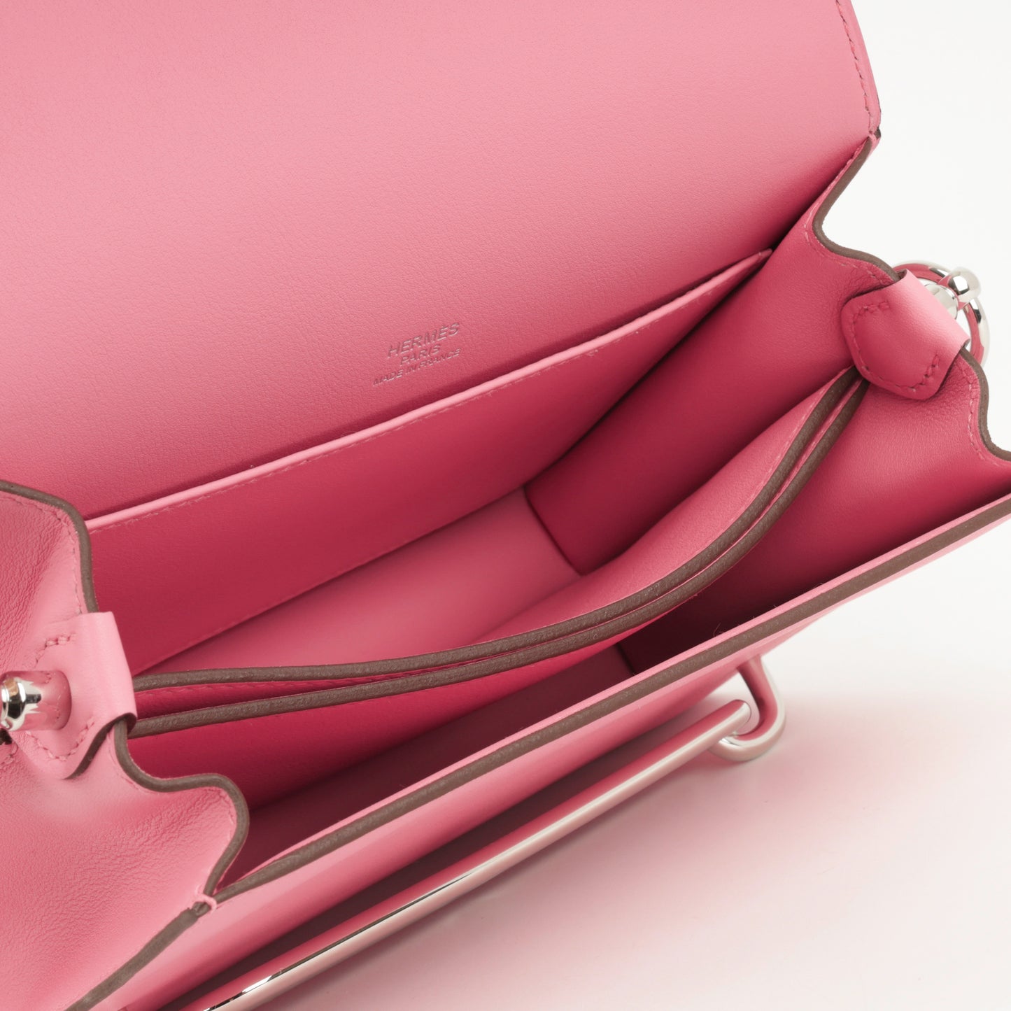 Hermès Mini Roulis - Rose Azalee Swift | Palladium Hardware