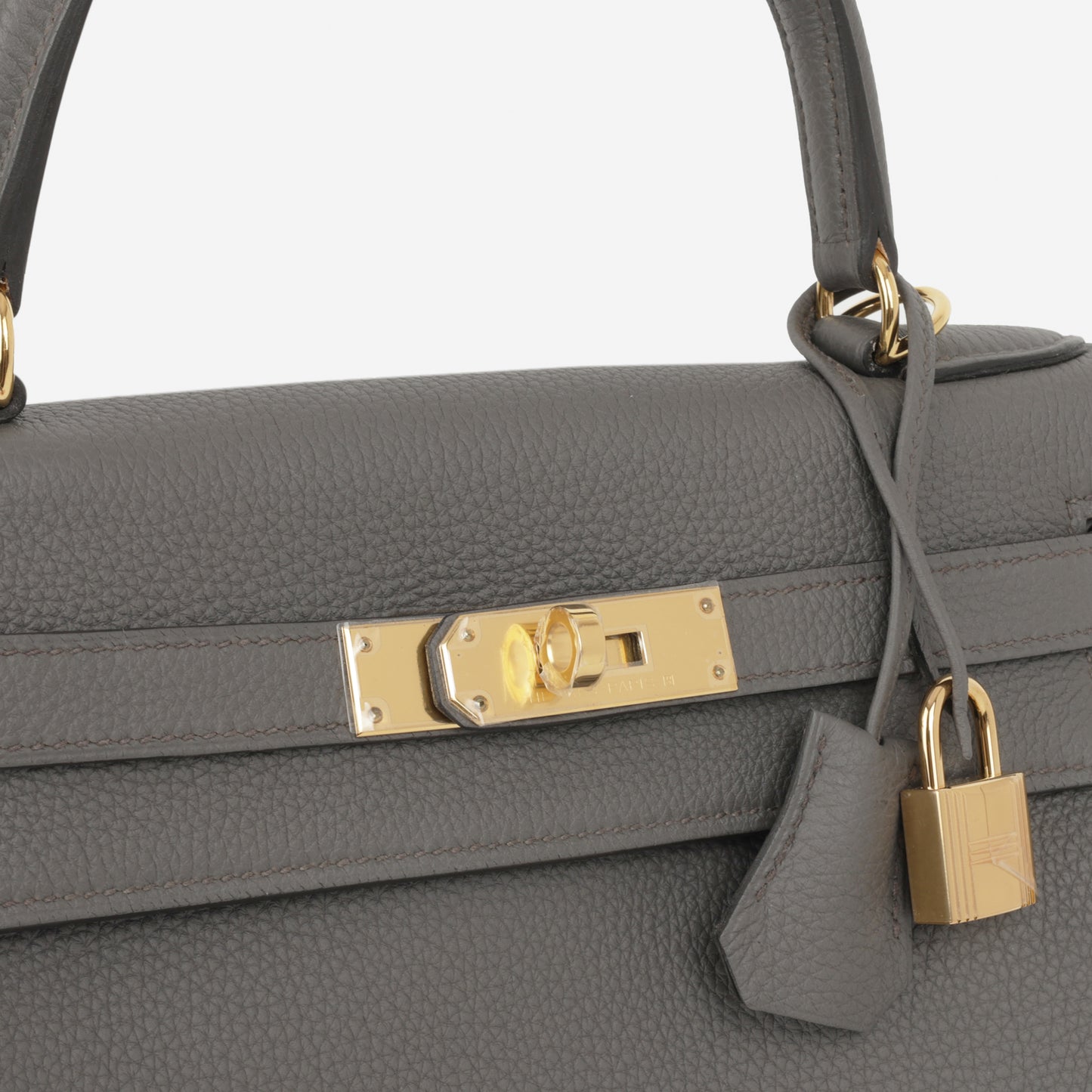 Hermès Kelly 28 - Gris Etain Togo | Gold Hardware