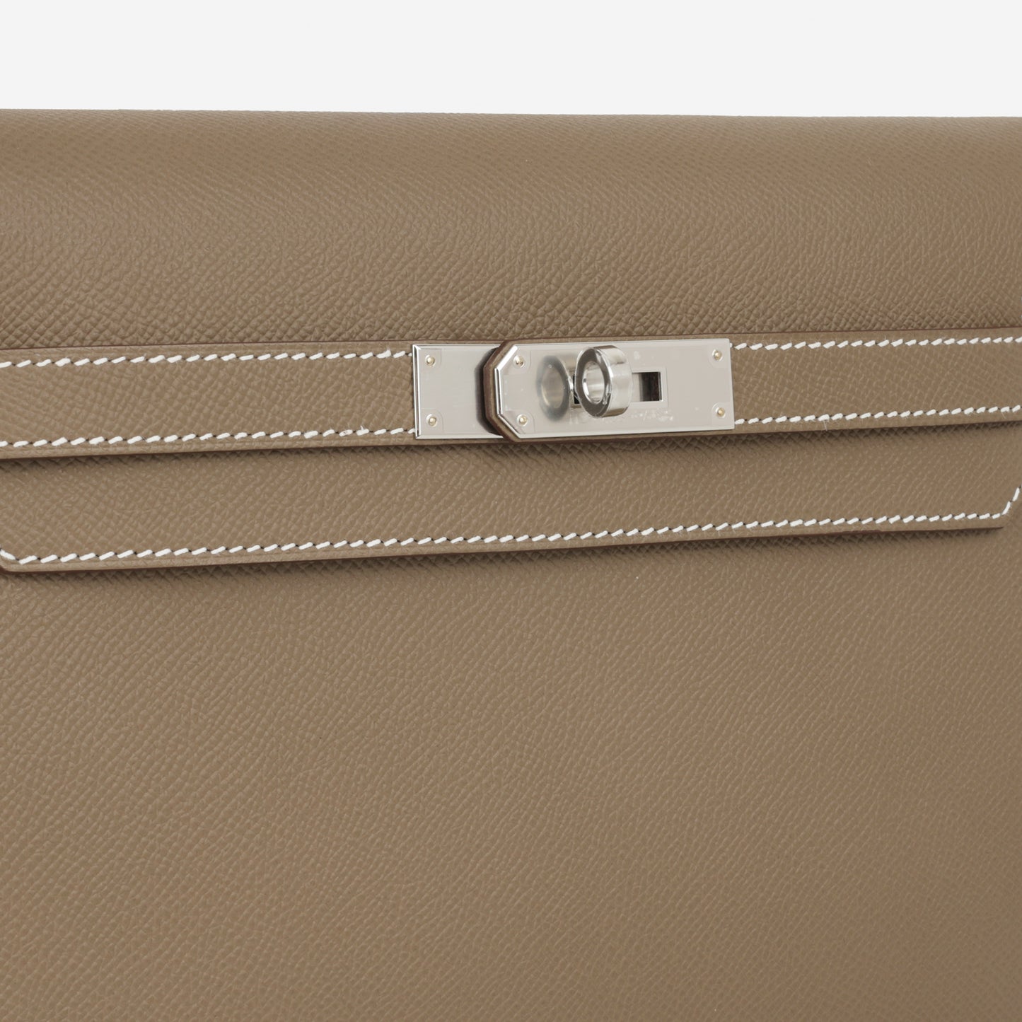 Hermès Kelly Dépêches 25 - Etoupe Epsom | Palladium Hardware