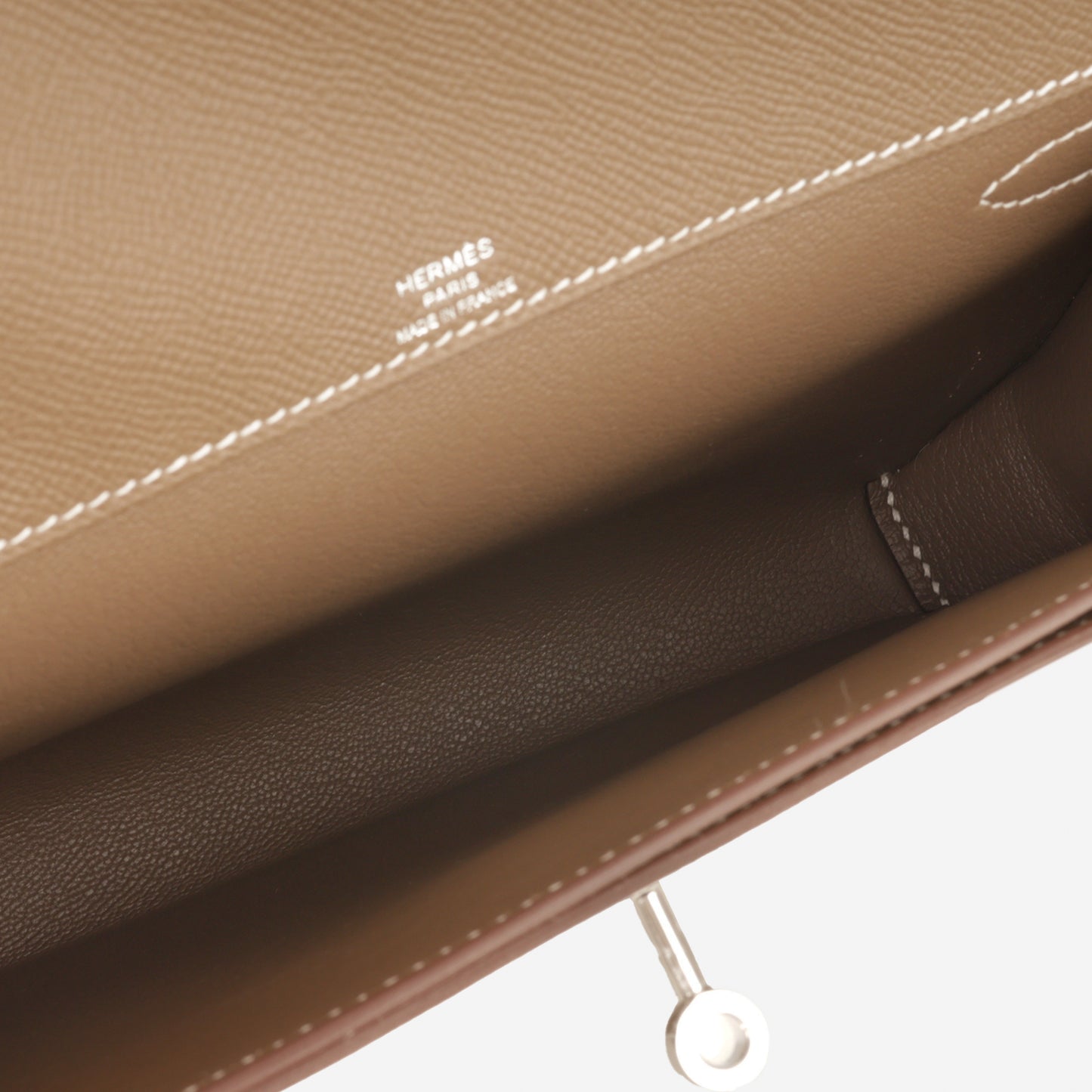 Hermès Kelly Dépêches 25 - Etoupe Epsom | Palladium Hardware