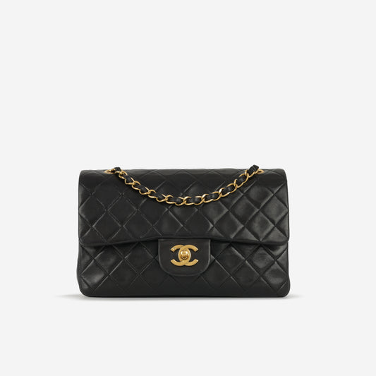 Chanel Vintage Small Classic Flap - Black Lambskin | Gold Hardware (1994-96)