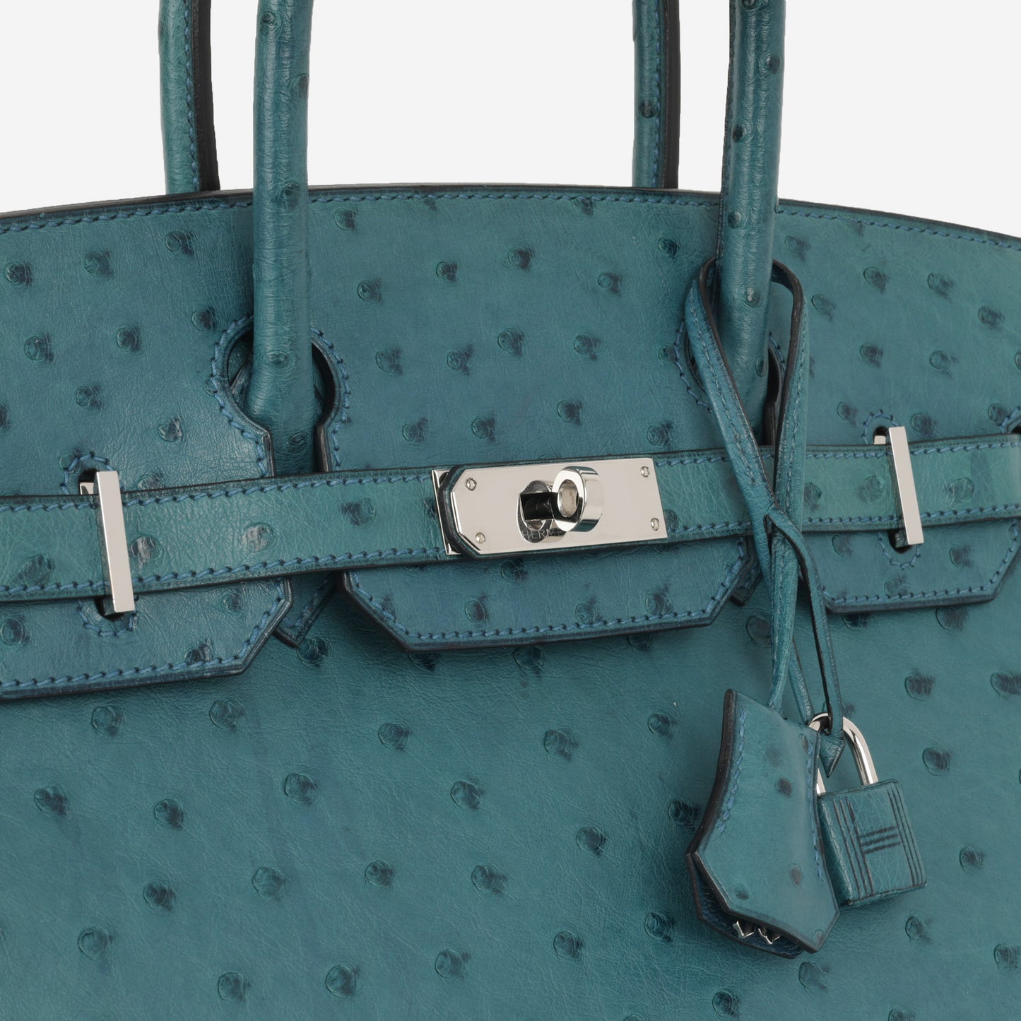 Hermès Birkin 30 - Bleu Colvert Ostrich | Palladium Hardware