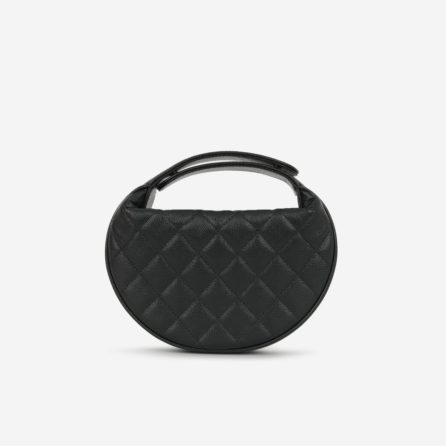 Chanel Half Moon Clutch Bag - Black Caviar | Gold Hardware