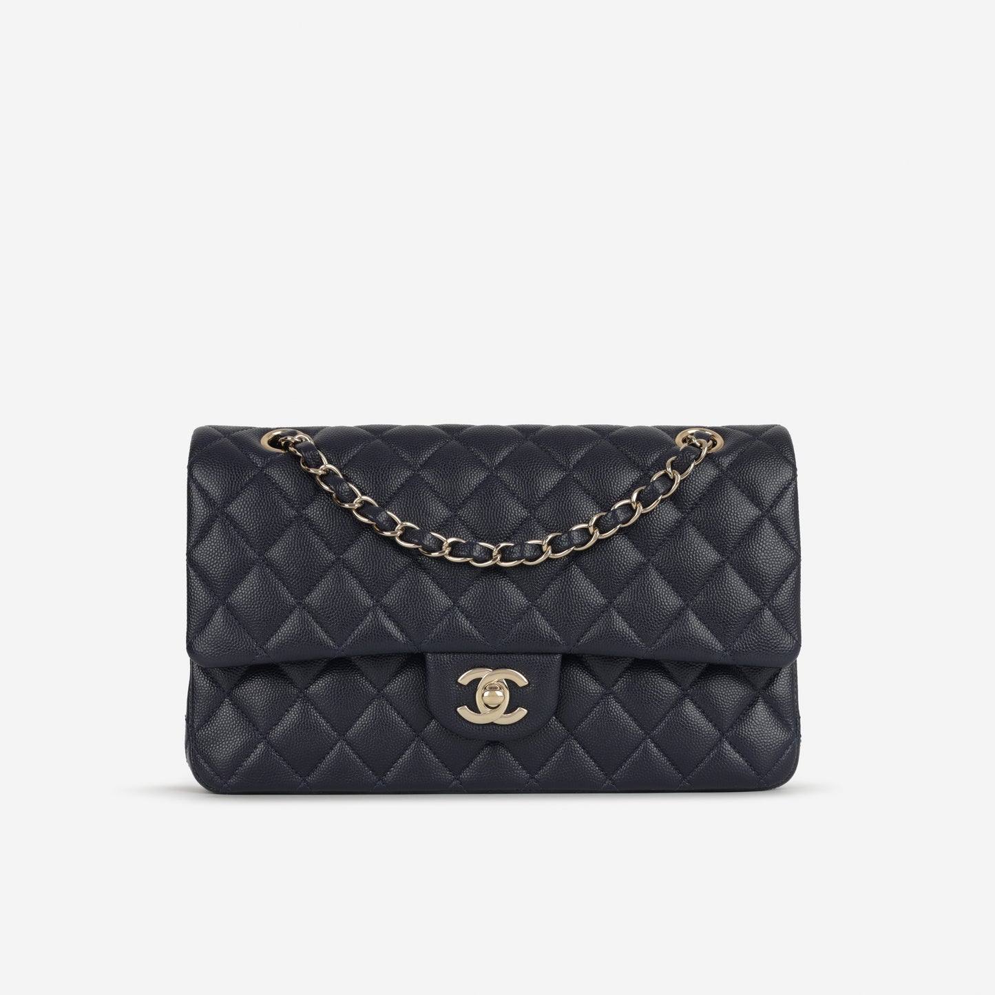 Chanel Medium Classic Flap - Navy Caviar | Champagne Gold Hardware