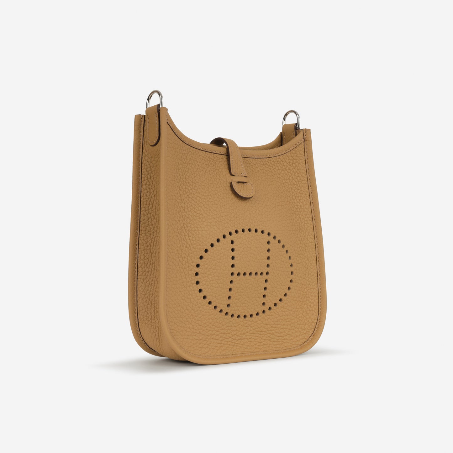 Hermès Mini Evelyne 16  - Biscuit Clemence / Nata Strap | Palladium Hardware