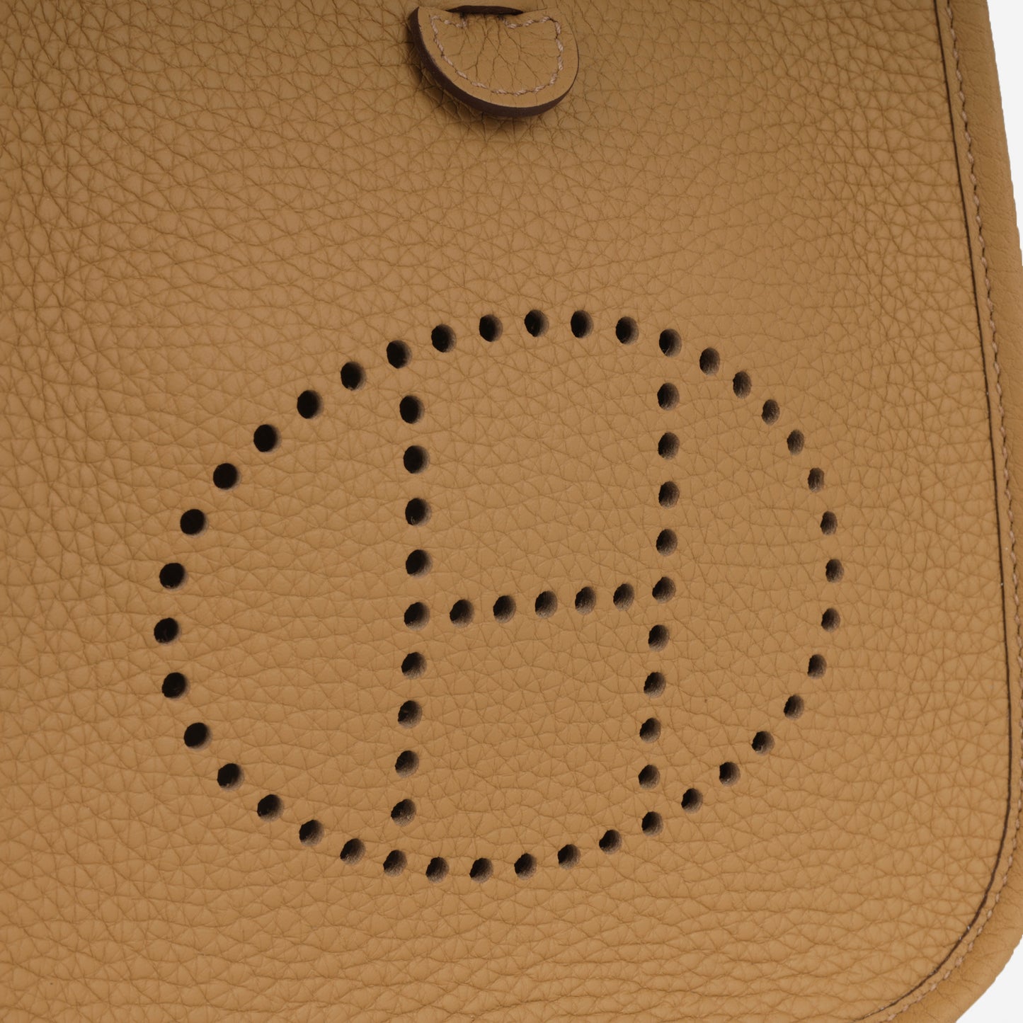 Hermès Mini Evelyne 16  - Biscuit Clemence / Nata Strap | Palladium Hardware