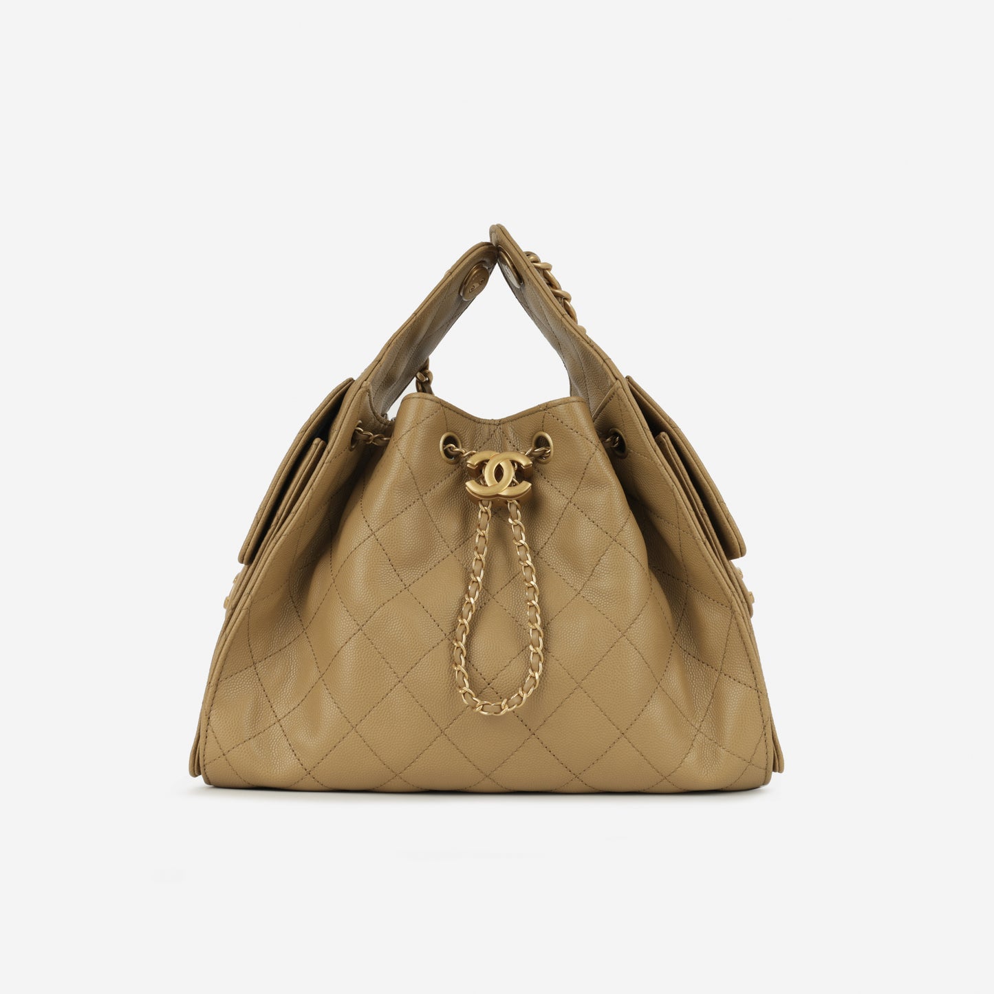Chanel Small 25 Hobo - Dark Beige Caviar | Gold Hardware