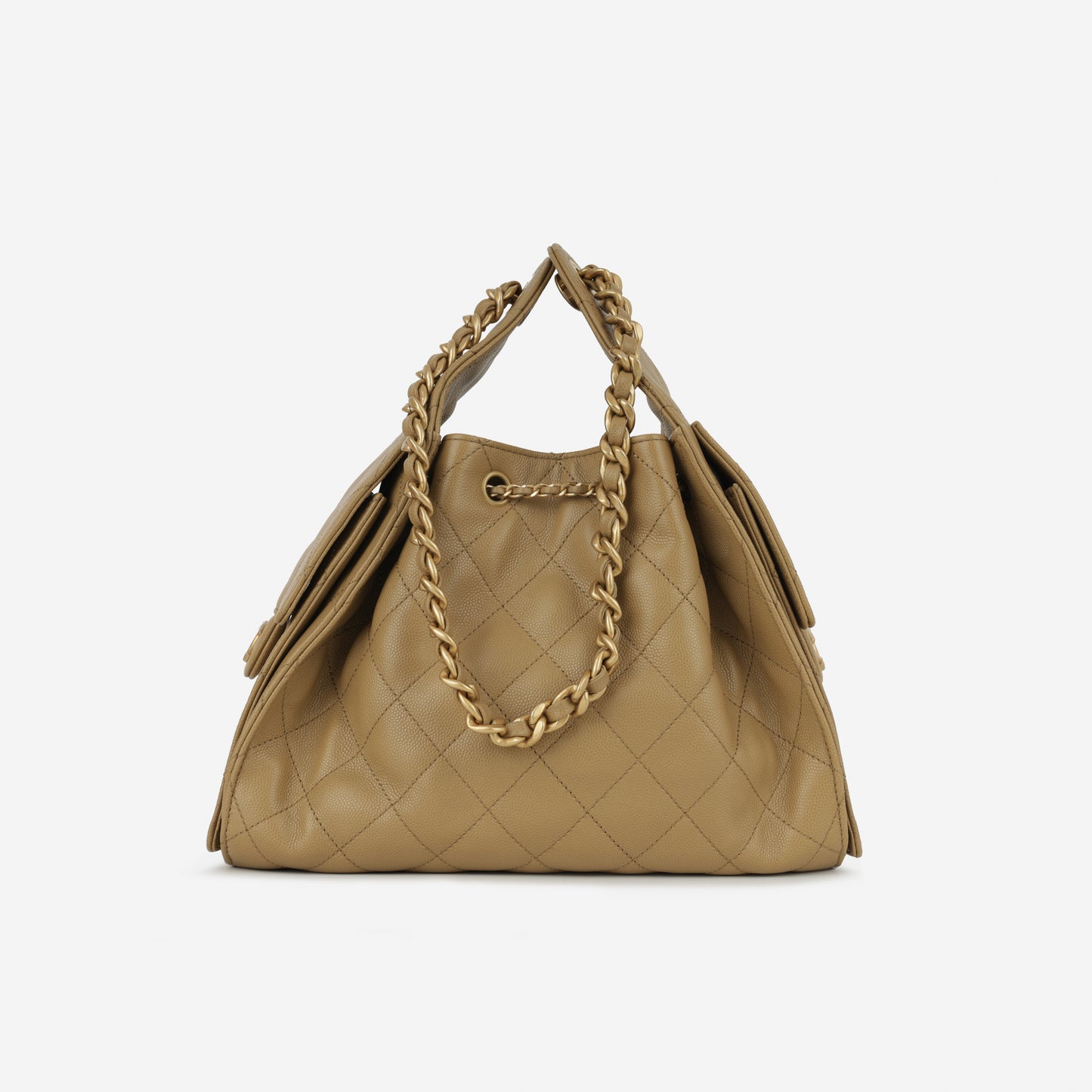 Chanel Small 25 Hobo - Dark Beige Caviar | Gold Hardware