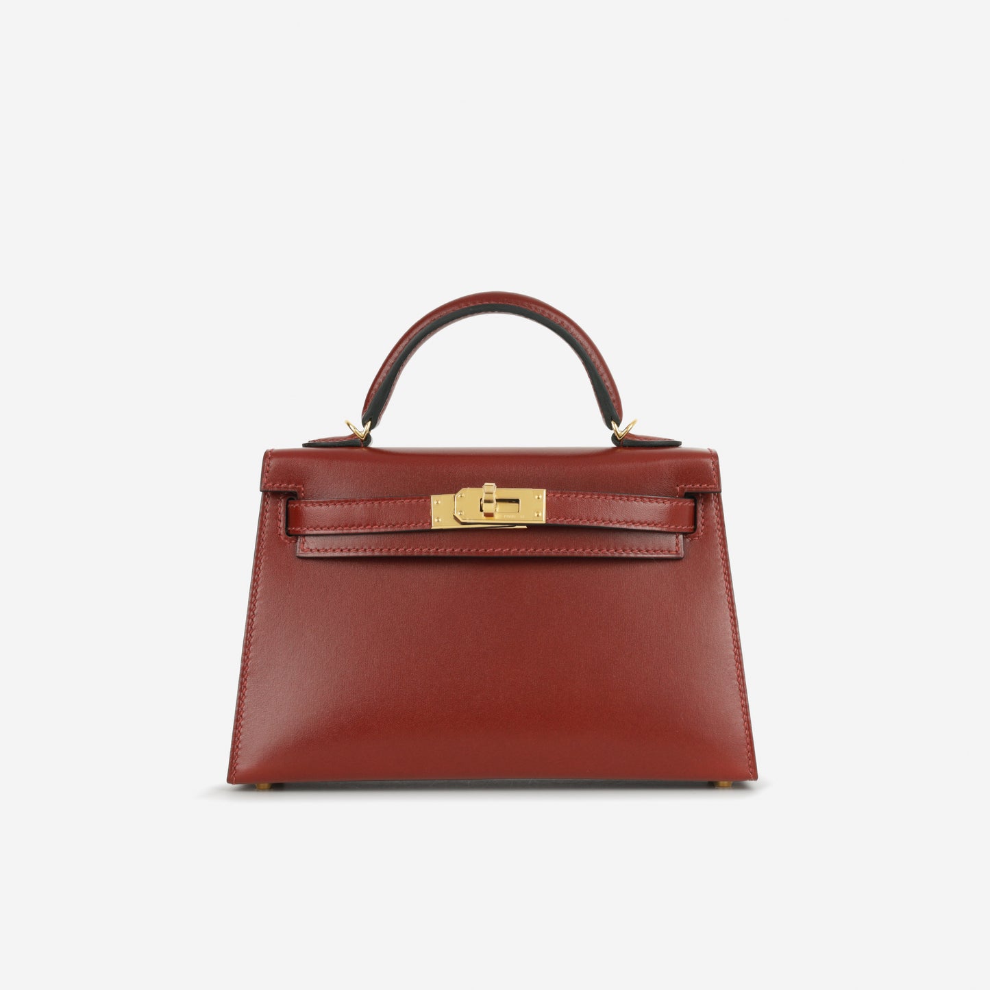 Hermès Mini Kelly - RougeH Box Calf | Gold Hardware