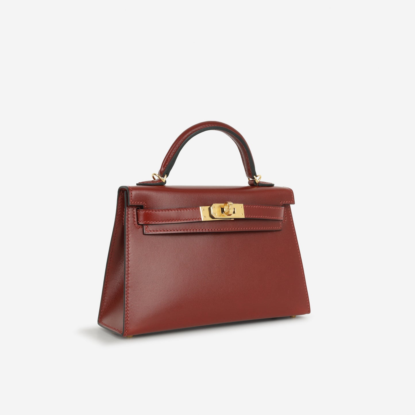 Hermès Mini Kelly - RougeH Box Calf | Gold Hardware