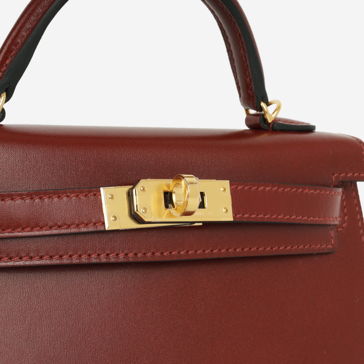 Hermès Mini Kelly - RougeH Box Calf | Gold Hardware