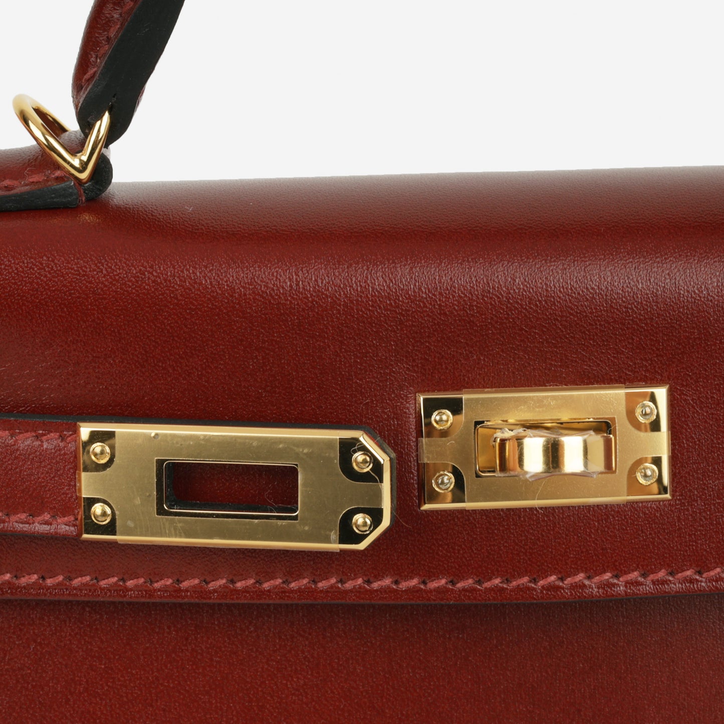 Hermès Mini Kelly - RougeH Box Calf | Gold Hardware