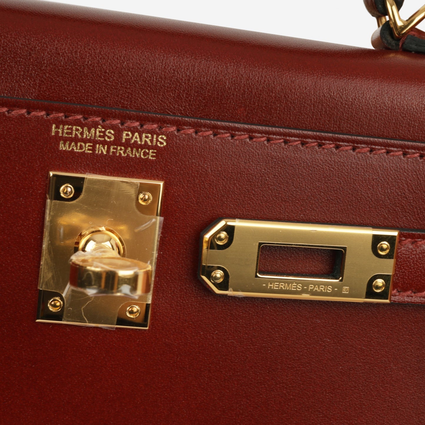 Hermès Mini Kelly - RougeH Box Calf | Gold Hardware