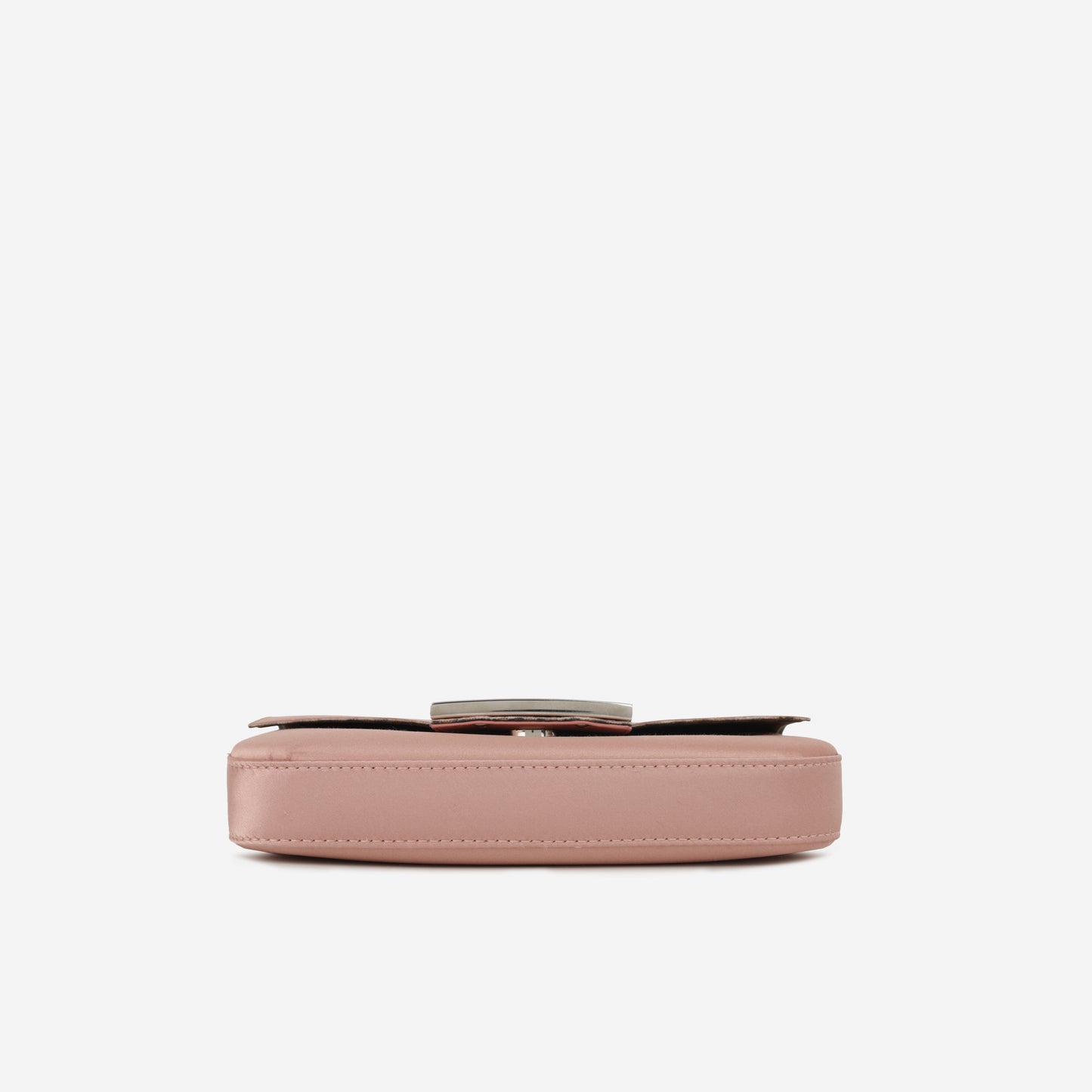 Fendi Baguette Phone Pouch - Pink Metallic Silk | Silver Hardware