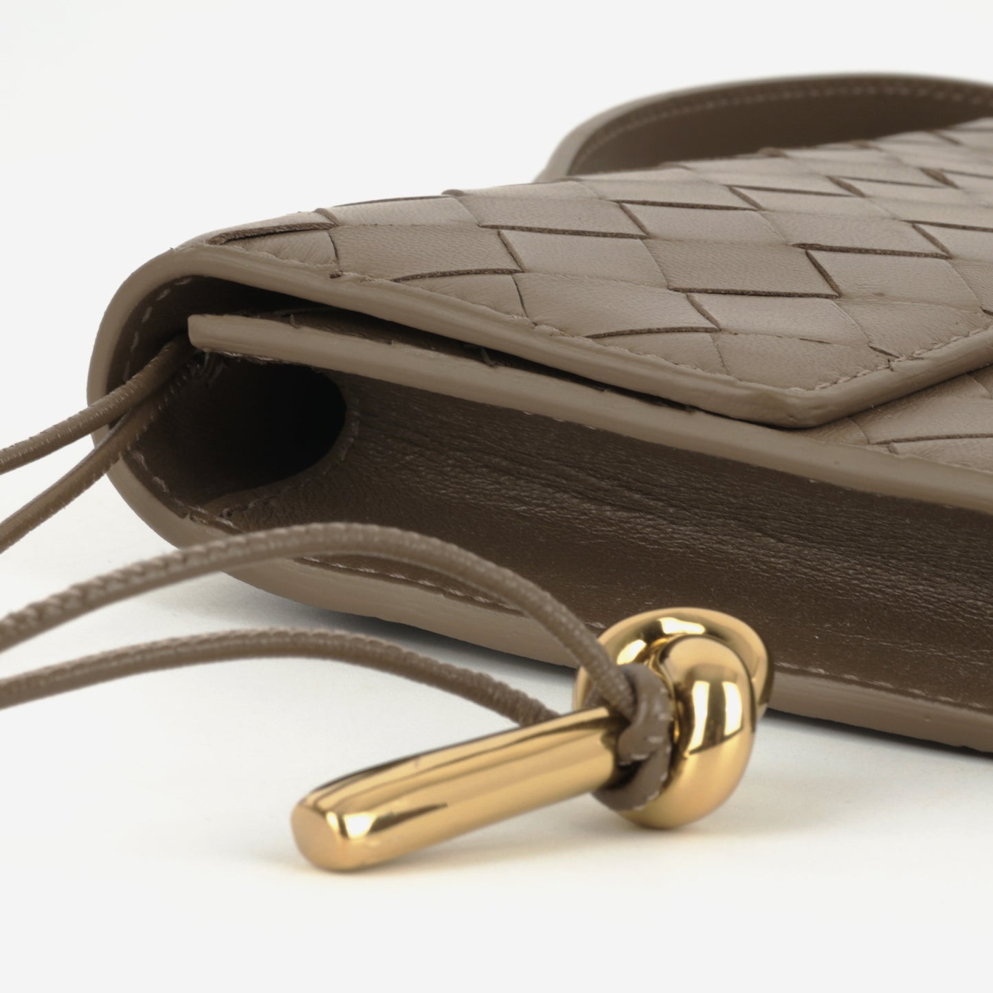 Bottega Veneta Andiamo Clutch - Pinecone Intrecciato | Gold Hardware