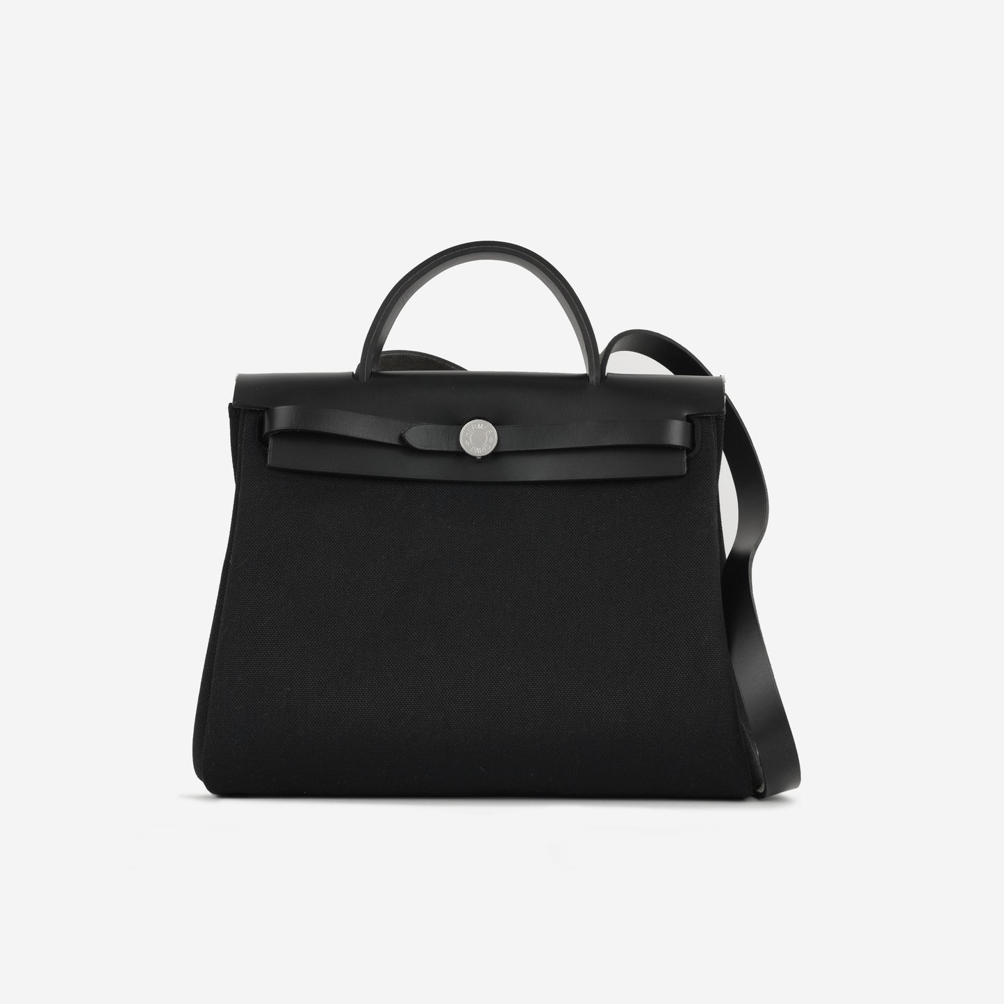 Hermès Herbag 31 - Black Canvas / Hunter | Palladium Hardware