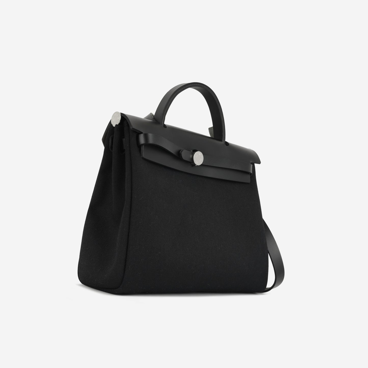 Hermès Herbag 31 - Black Canvas / Hunter | Palladium Hardware