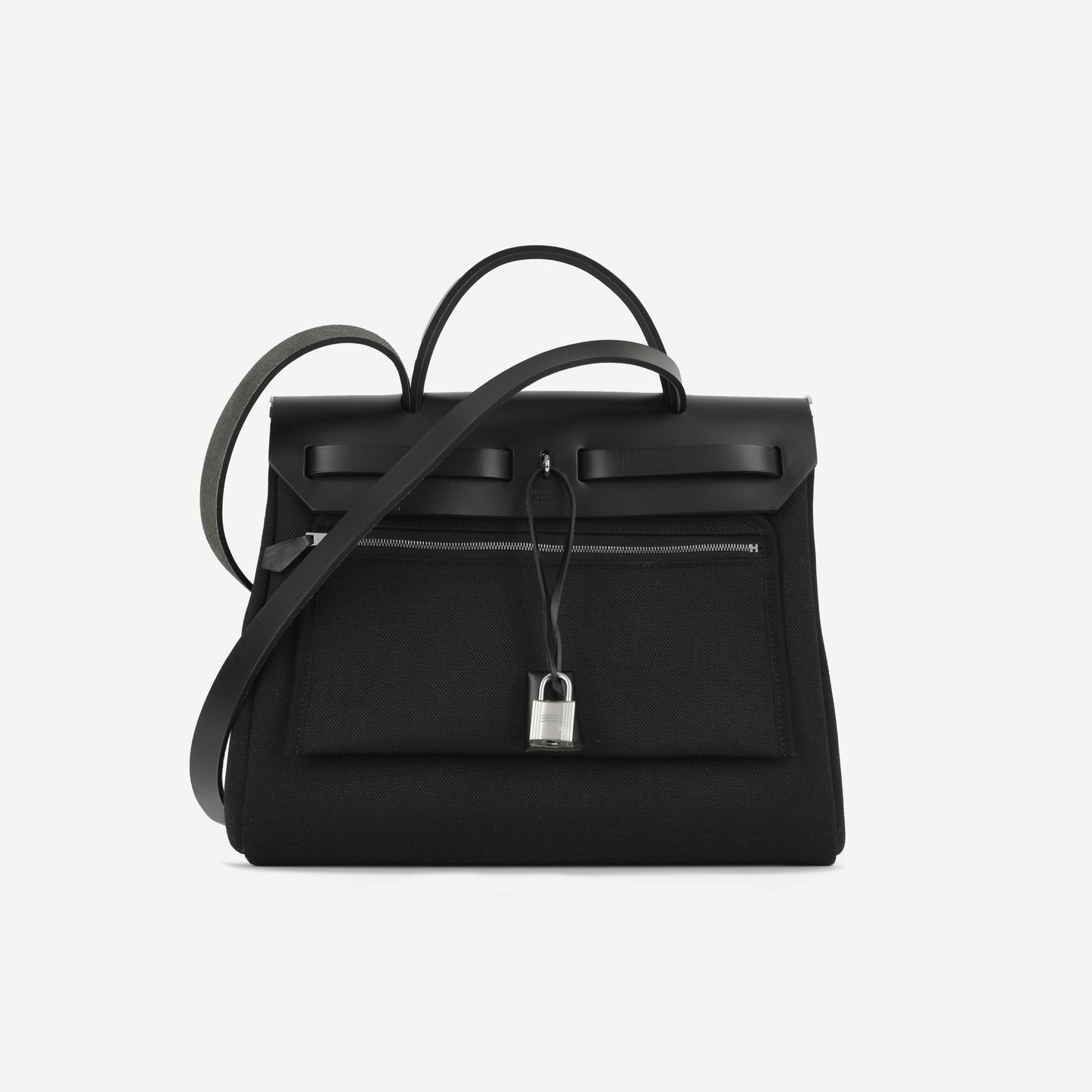 Hermès Herbag 31 - Black Canvas / Hunter | Palladium Hardware