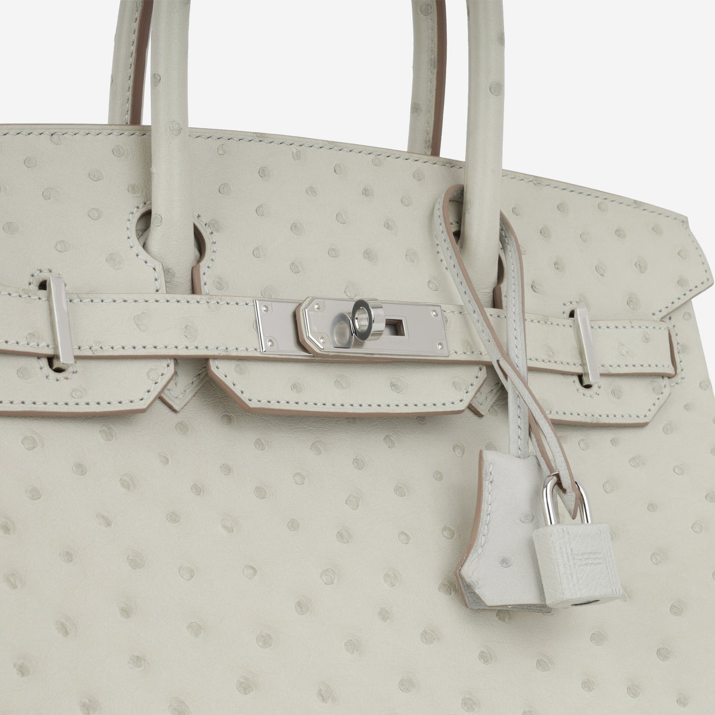 Hermès Birkin 30 - Gris Perle Ostrich | Palladium Hardware