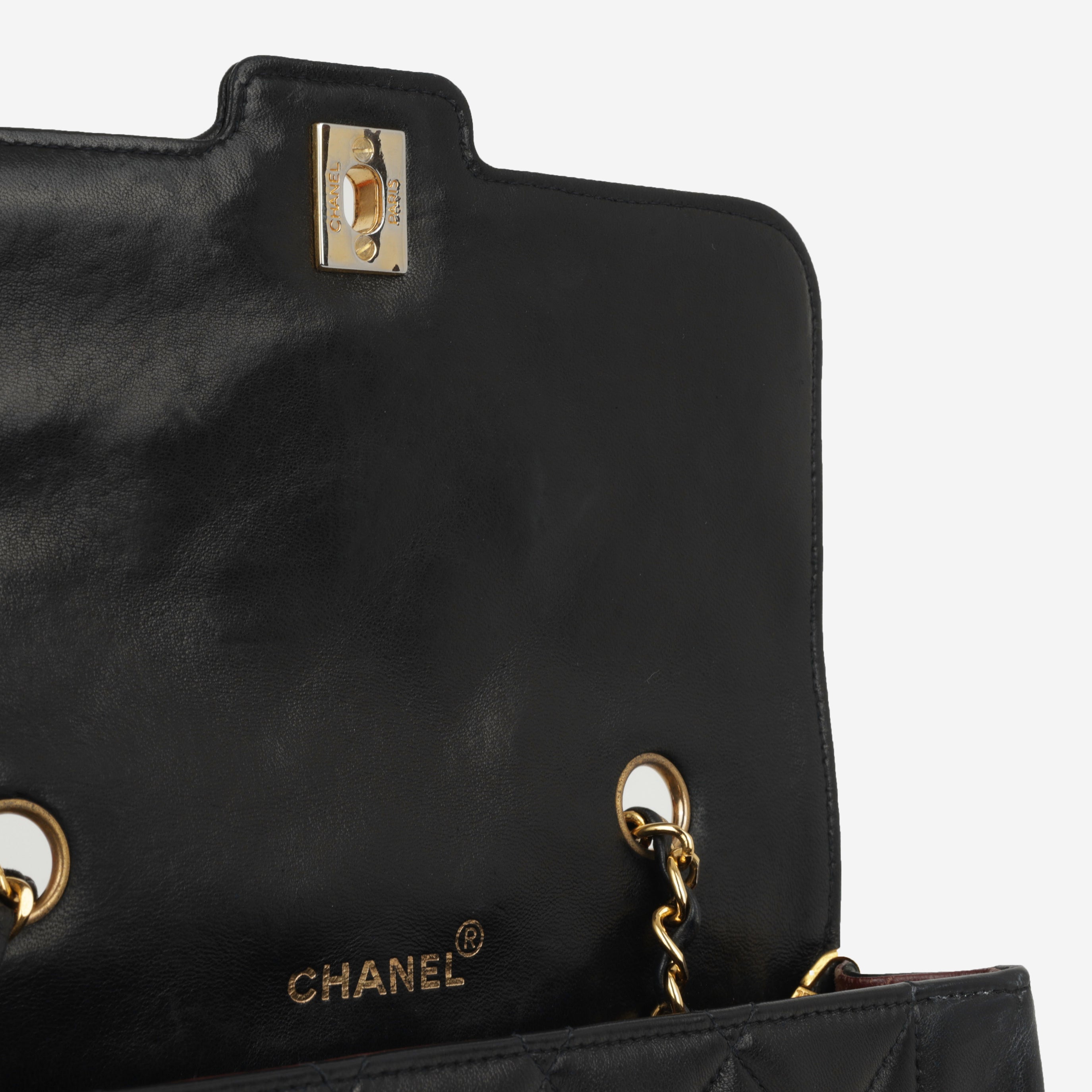 Rare Chanel Vintage Small Diana Flap - Black Lambskin | Gold