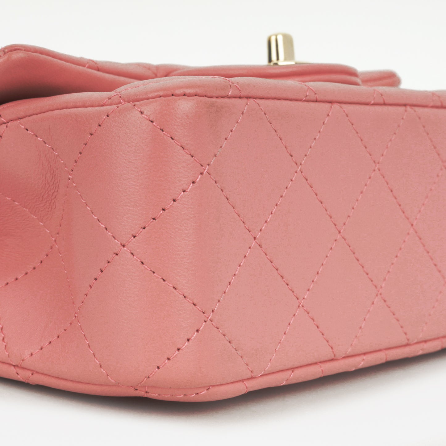 Chanel Mini Top Handle Flap - Pink Lambskin  | Champagne Gold Hardware